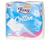 FOXY-Papel higiênico de ALGODÃO 5 camadas 4 rolos-DrShampoo - Perfumaria e Cosmética